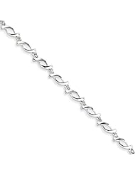 Sterling Silver Diamond Bracelet