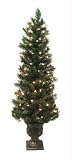 4' Slim Austrian Pine Pre-lit Potted Artificial Christmas Tree Indoor/Outdoor