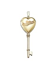 Solid 14K Yellow Gold Small Heart "Be My Valentine" KEY Locket 1/2 inch x 1-1/4 inch Solid 14K Yellow Gold
