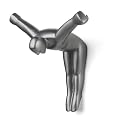 Kikkerland Back-Up Man Wall Hook