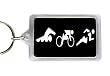 BaySix Triathlon Figures Keychain