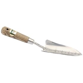 Draper 44985 Stainless Steel Transplanting Trowel with FSC-Certified Ash Handle