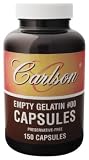 Carlson Laboratories - Empty Gelatin #00 Capsules, 150 capsules