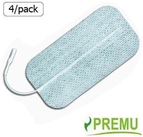 12 Electrode Pads 2" x 4", WHITE Cloth, Re-Usable, Premium MULTY STICK Gel
