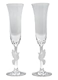 Gorham Amore Dove Toasting Flutes, Set of 2