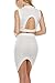 Zeagoo Women Hollow Out Crop Top Pencil Skirt Outfit Two Piece Bodycon Midi Dress