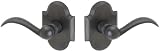 Baldwin 5452.102.PASS Beavertail Lever Passage with Arched Rose, Oil Rubbed Bronze