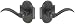Baldwin 5452.102.PASS Beavertail Lever Passage with Arched Rose, Oil Rubbed Bronze