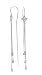 Sterling Silver Dangle Earrings with CZ Accent Stones