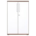 Germania 1087-94 Aktenschrank "Vision", 1 x 2 T�ren dahinter 2 Einlegeb�den, 3 - Raster, abschlie�bar, Walnuss-Nb. / wei�