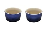 Le Creuset Stoneware Ramekin, Set of Two, Graded Blue