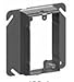 Cablofil APR-1-5/8 4" Square Cover, 1-Device, Mud Ring, 1-1/4" Raised, Drawn, Metallic