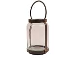 Jam Jar Lantern With Rust Finish - Large