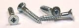 12 X 2 Wood Screws Square Drive / Flat Head / Full Body / Steel / Zinc / 1,000 Pc. Carton