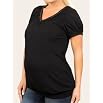 Motherhood Maternity: Short Sleeve V-neck Banded Bottom Maternity Shirt