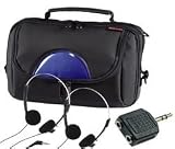 Hama - Portable DVD case for 7-9 players + 2 Headphones + Adapter - 2 female stereo jacks