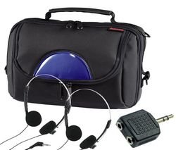 Childrens Toyshop  Electronics : HAMA Portable DVD case + 2 Headphones + Adapter - 2 female stereo jacks