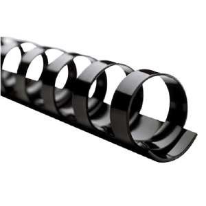 GBC(R) CombBind 19-Ring Plastic Binding Combs, 1/4in., 25-Sheet Capacity, Black, Box Of 100