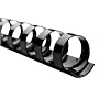 GBC(R) CombBind 19-Ring Plastic Binding Combs, 1/4in., 25-Sheet Capacity, Black, Box Of 100