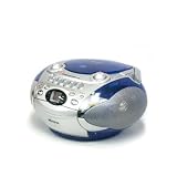 MEMOREX AM/FM CD Boombox with Cassette Recorder MP3126, Blue