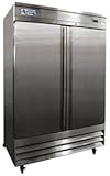 Avantco CFD 2 Door Reach In Refrigerator Stainless Steel 120V - 46.5 Cubic  ....