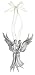 Serenity "Beside You" Anniversary Couple Angel Ornament, Pewter