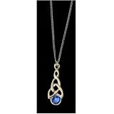 Jewelled Celtic Knot English Pewter Necklace