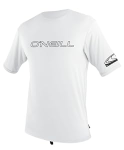 O'Neill Wetsuits Basic Skins Rash Tee, White, Large