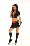 Gothic School Girl Costume Includes a Skirt w/ Buckle Trim & Short Sleeve Shirt w/ Hook & Eye Closure.