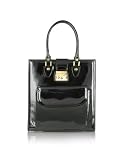 L.A.P.A. Black Patent Leather Tote Bag