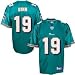 Reebok NFL Equipment Miami Dolphins #19 Ted Ginn Aqua Replica Football Jersey
