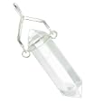 Brazilian Lucky Rock Quartz Crystal Point Swinger Amulet Gemstone Dipped In