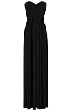 Jessica Alba Womens Ladies Black or Purple Grecian Long Strapless Evening Party Prom Maxi Formal Gown Ballgown Empire Line Dress 8-14
