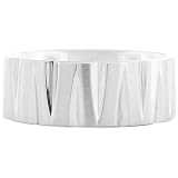 Inox Jewelry Men's Large Cut 316L Stainless Steel Ring