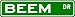 BEEM Street Sign ~ Family Lastname Sign ~ Gameroom, Basement, Garage Sign