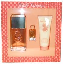 White Shoulders by Evyan for Women- 3 pc Gift Set 4.5oz edc Spray| 3.3oz body lotion| 7.5ML Mini
