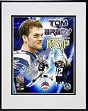 Tom Brady Super Bowl XXXVIII MVP Champions Collection ( Limited Edition ) Double Matted 8 X 10 Photograph in Black Anodized Aluminum Frame - B0002C26L2