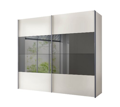 Solutions 49295-068 Schwebetürenschrank 250 x 216 x 68 cm / polarweiß / grauspiegel