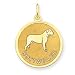 14k Gold Rottweiler Disc Charm