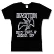 Led Zeppelin 1977 American Tour Black Juniors T-shirt Tee
