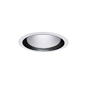 Cooper Lighting P302TW One-Light 6-Inch Recessed Ceiling Light Fixture Kit with White Trim and Black Baffle