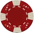 Clay Composite Ace King Poker Chips 25 11.5 gram Red Poker Chips
