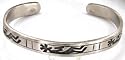 KOKOPELLI Indian Style PEWTER BRACELET
