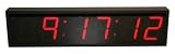 Time Machines Precision Digital POE Clock 4" x 6 Red Digits, Black Case