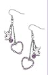 Playboy dangling Earrings with Hearts