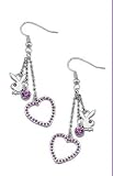 Playboy dangling Earrings with Hearts