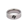 Mens NFL Titanium Logo Ring - Bucs