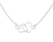 Sterling Silver Interlocking Heart Necklace with Link Chain
