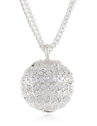 Kenneth Cole New York "Pave Item Boost" Silver Pave Ball Pendant Necklace, 19"