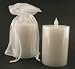 BATTERY OPERATED Pillar CANDLE wax white vanilla 3 x 4 flameless dripless wedding favors